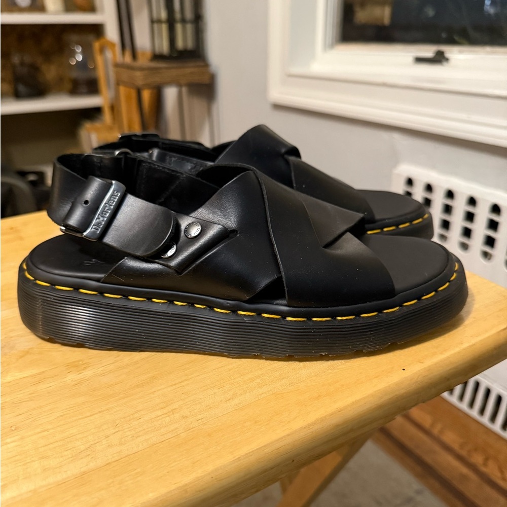 Dr Martens Zane Brando Leather Slingback Sandals 7 - Picture 8 of 15